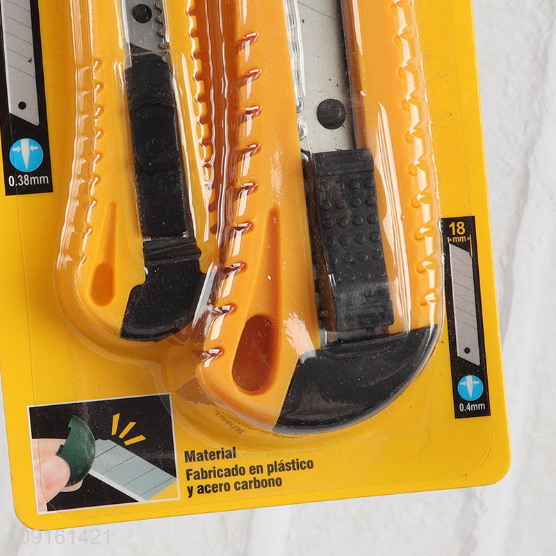 Wholesale 2PCS Heavy Duty Utility Knife Carbon Steel Retractable Box Cutter