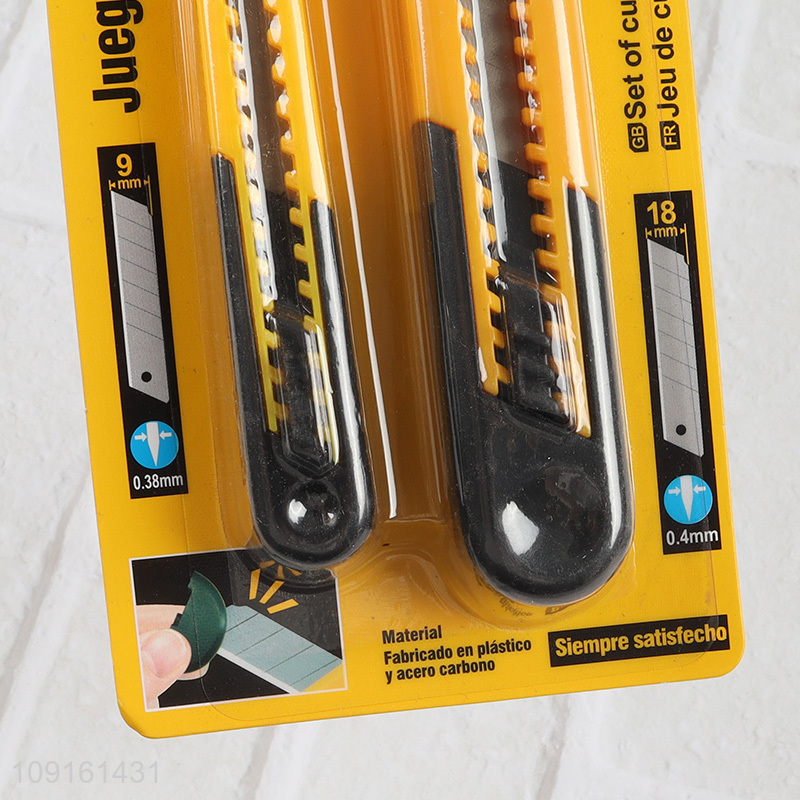 Good Quality 2PCS Retractable Utility Knife Box Cutter for Cardboard Foam Board