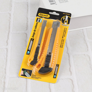 Wholesale 2PCS Heavy Duty Utility Knife Carbon Steel Retractable Box Cutter