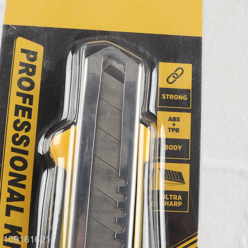 New Arrival Heavy Duty Utility Knife Carbon Steel Retractable Box Cutter