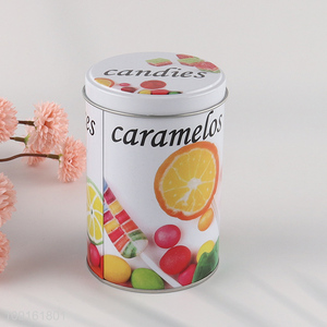 New arrival sealed metal candy storage jar with lid
