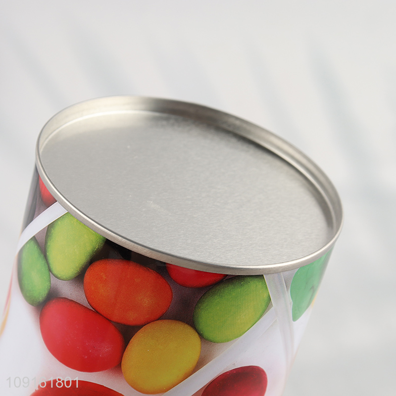 New arrival sealed metal candy storage jar with lid