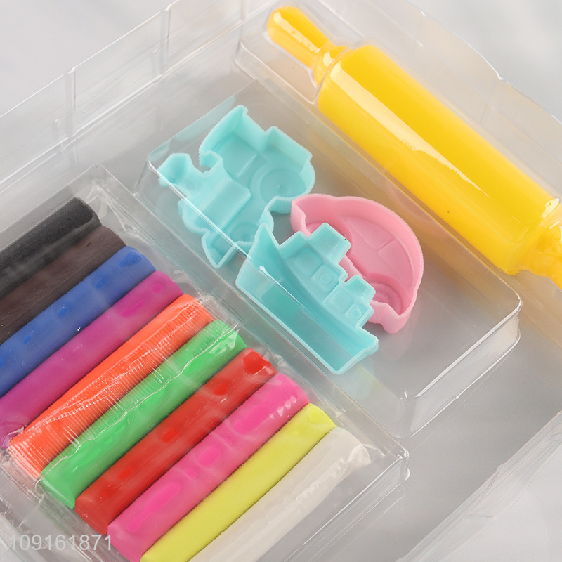 Top quality children diy plasticine toys play dough set modeling clay set