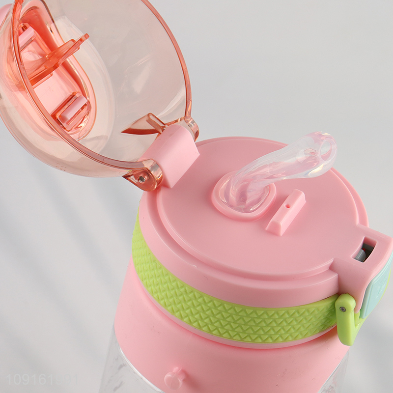 Best sale cartoon children water bottle drinking bottle with straw