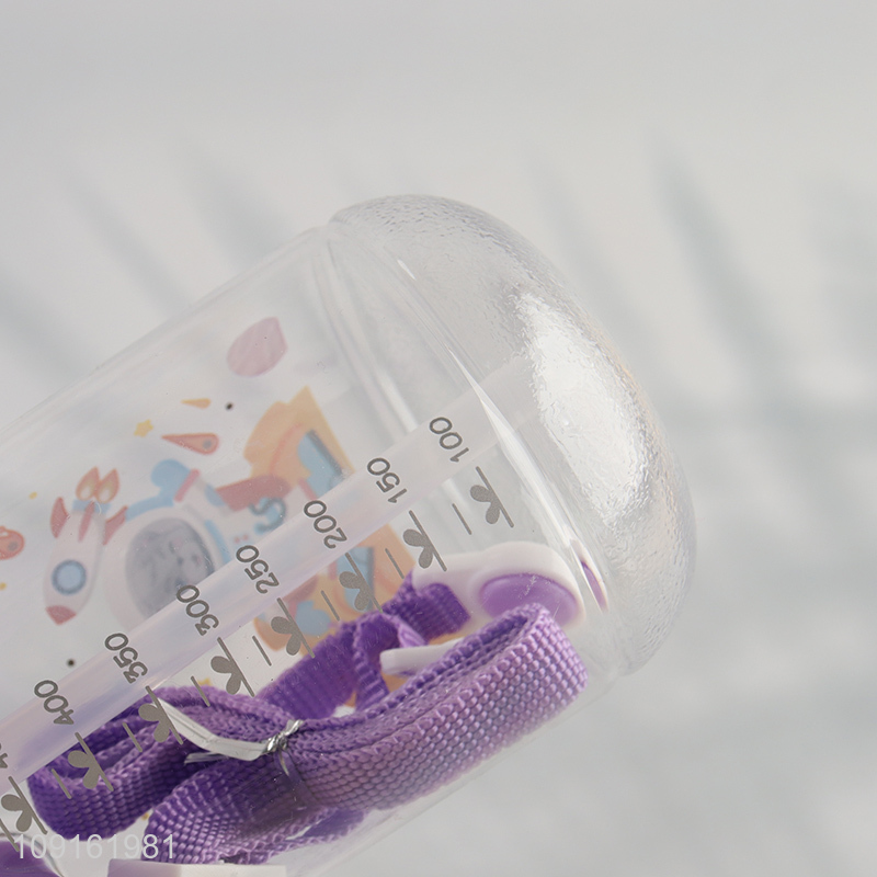 Best selling 550ml plastic water bottle drinking bottle with straw