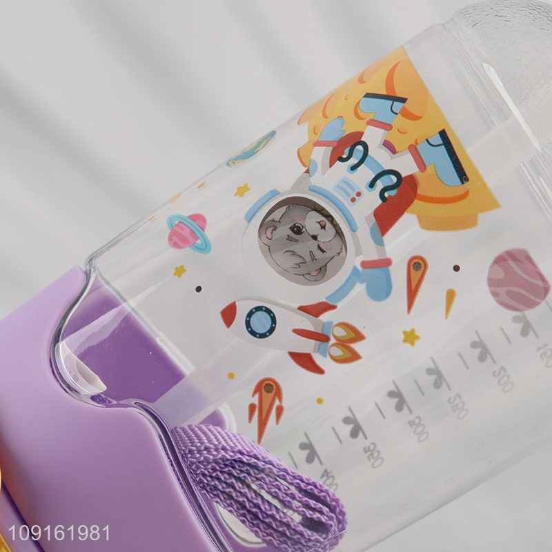 Best selling 550ml plastic water bottle drinking bottle with straw