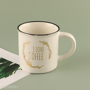 Good selling ceramic home water cup drinking cup with handle