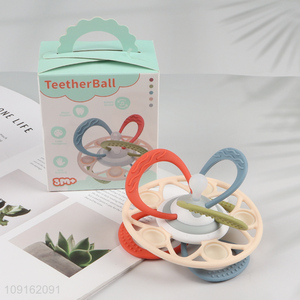 High Quality Silicone Baby Teether Toy Baby Rattle for Babies 3 Months+