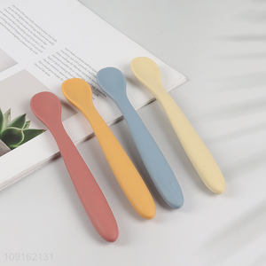 New Product Food Grade Silicone Baby Spoon First Stage Traing Spoon