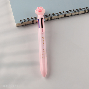 Top selling school students cat six color ballpoint pen