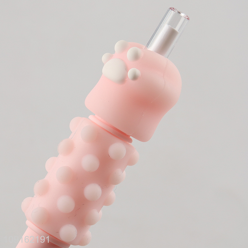 Good selling cat paw massage ballpoint pen for school office