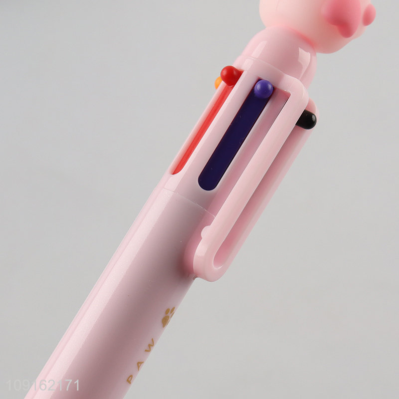 Top selling school students cat six color ballpoint pen
