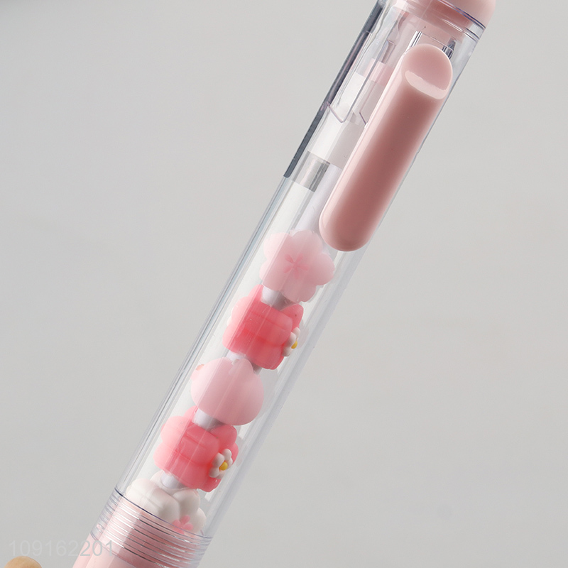 Factory price school office students sakura cat string pen