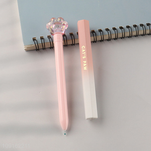Popular products school students crystal cat paw lipstick pen