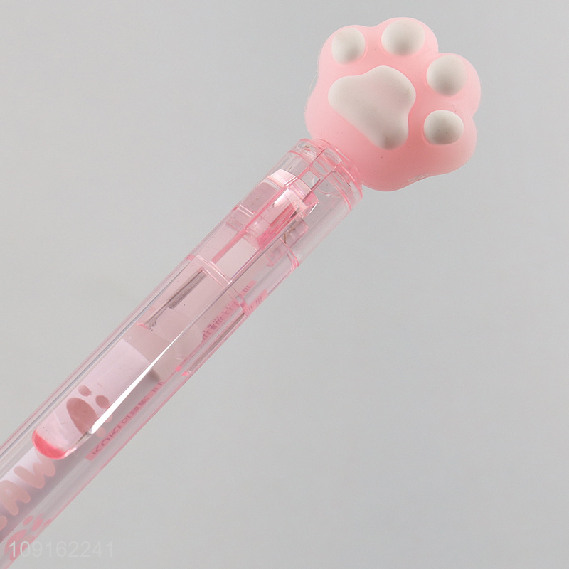 China wholesale students cat paw erasable pen ballpoint pen