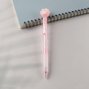 China wholesale students cat paw erasable pen ballpoint pen