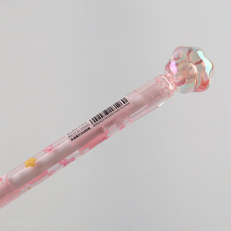 Factory price school students crytal cat paw mechanical pencil