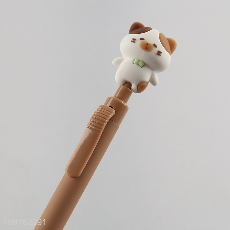 Top selling cartoon cat diary side press gel pen for students