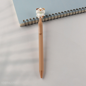 Top selling cartoon cat diary side press gel pen for students