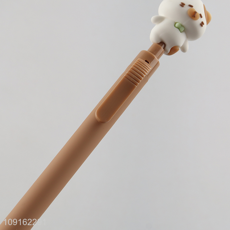 Top selling cartoon cat diary side press gel pen for students