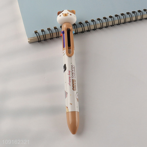 Factory wholesale diary cat six color ballpoint pen