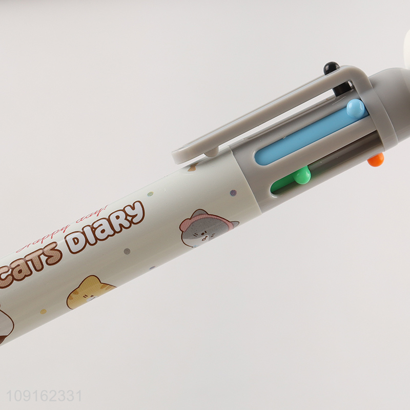 Wholesale from china writing pen diary cat six color ballpoint pen