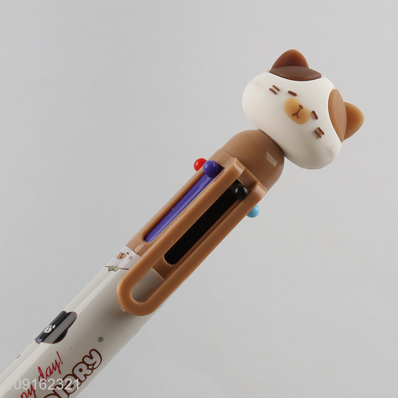 Factory wholesale diary cat six color ballpoint pen