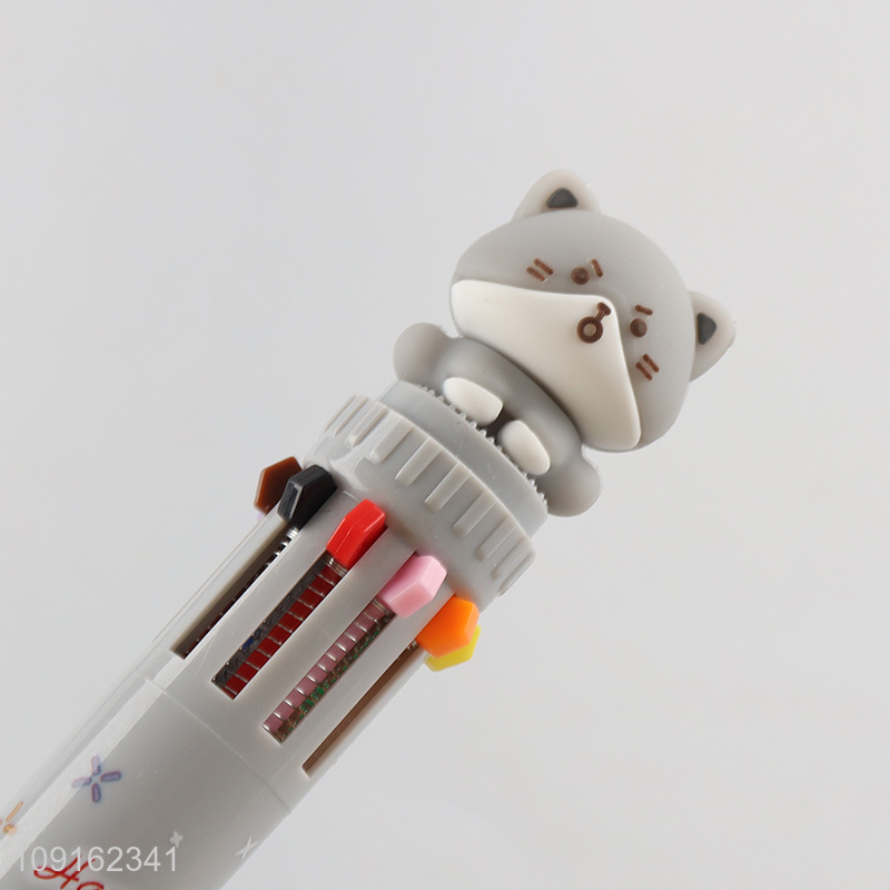 Yiwu market school office stationery cat diary ten color ballpoint pen