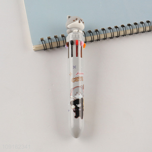 Yiwu market school office stationery cat diary ten color ballpoint pen