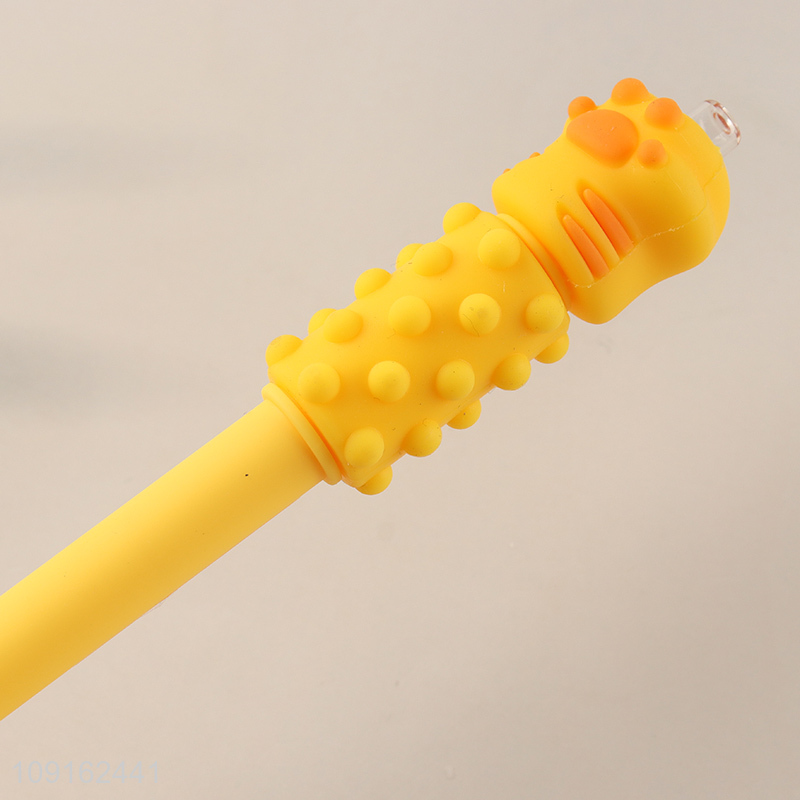 Hot sale students cat paw massage ballpen for stationery