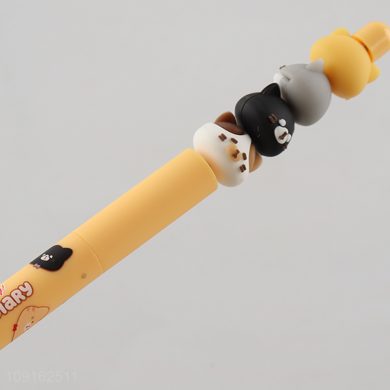Latest products cartoon cat diary string pen for school students