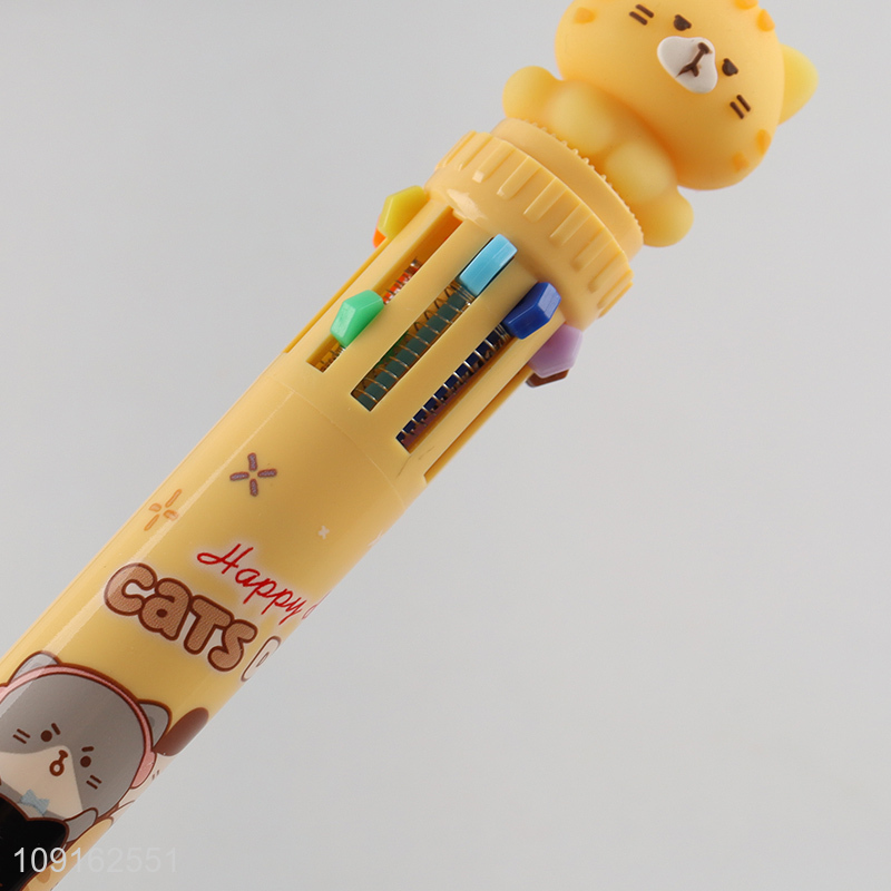Popular products cat diary ten color ballpoint pen for students