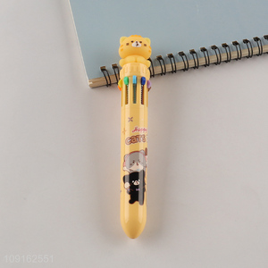 Popular products cat diary ten color ballpoint pen for students