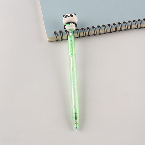 Best selling cartoon panda deligent panda side press gel pen