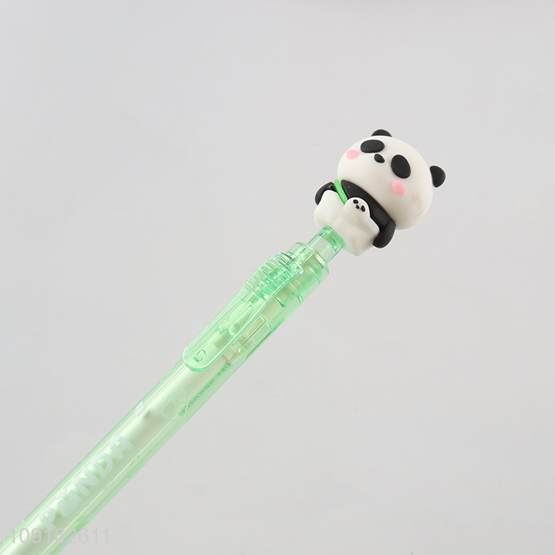 Best selling cartoon panda deligent panda side press gel pen