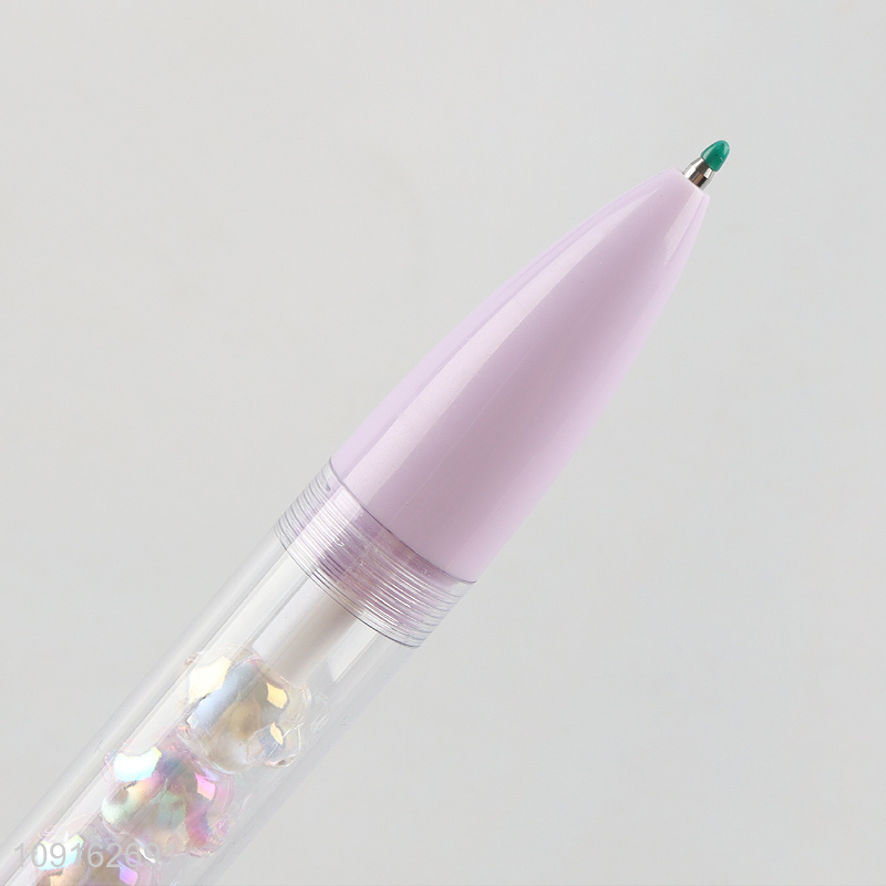 Yiwu market students crystal cat paw string pen for stationery