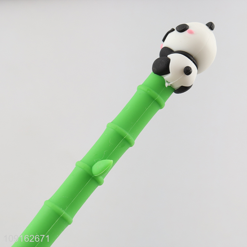 Most popular school kids cartoon panda silicone gel pen