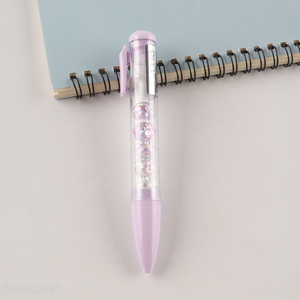 Yiwu market students crystal cat paw string pen for stationery