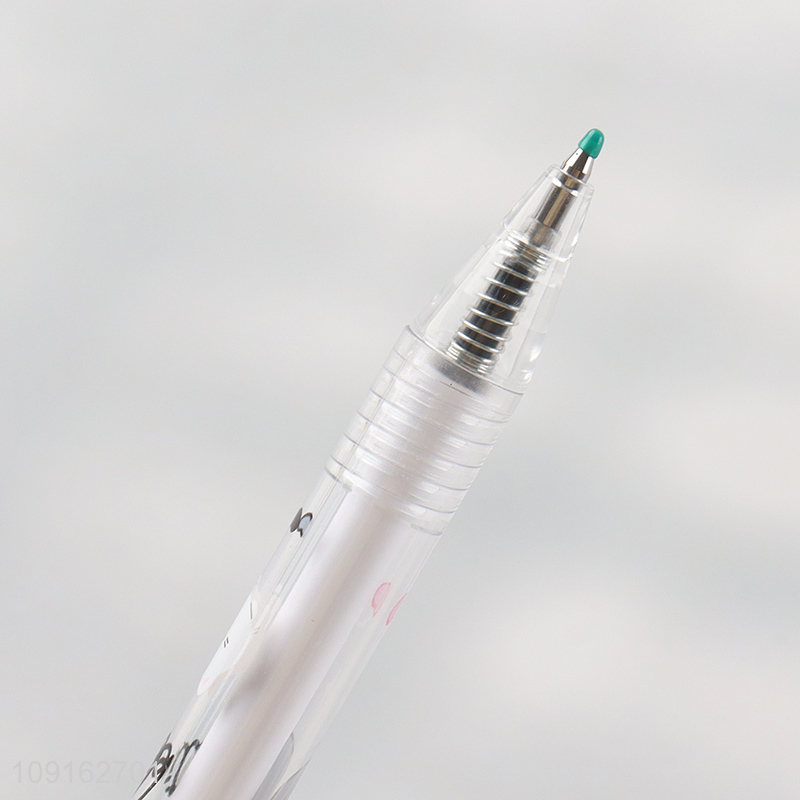 Latest design school students crystal kitten side press gel pen