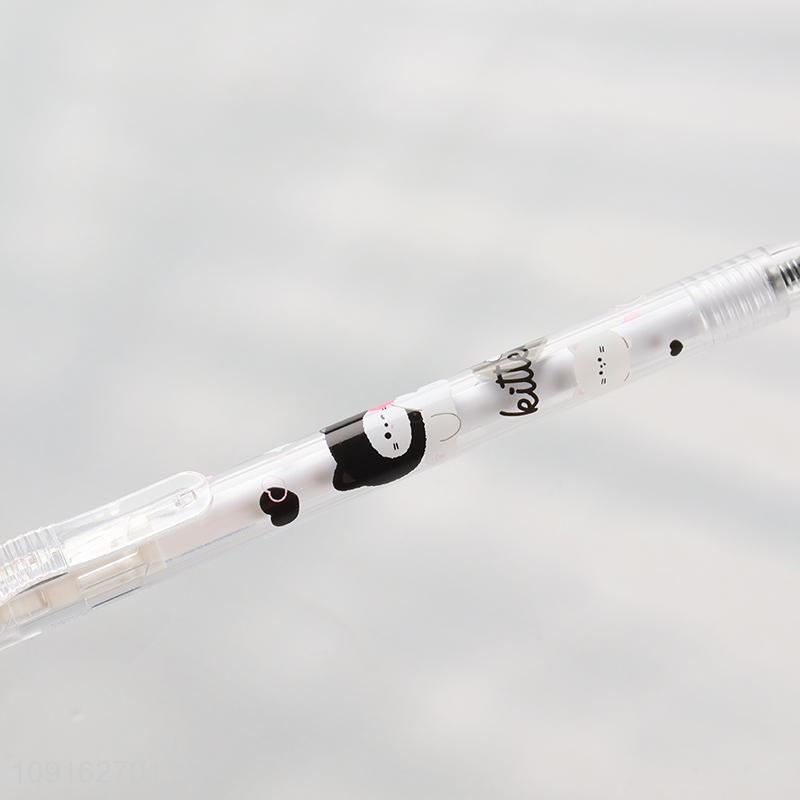 Latest design school students crystal kitten side press gel pen