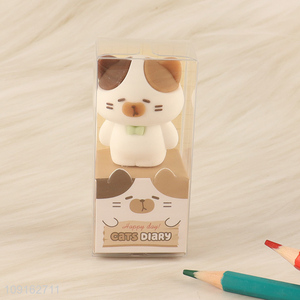 Top quality cartoon cat diary pencil sharpener for school students