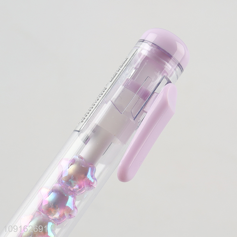 Yiwu market students crystal cat paw string pen for stationery