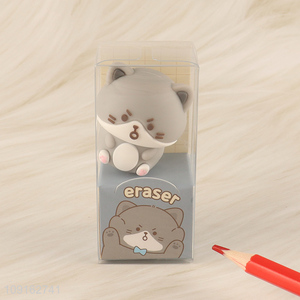 China wholesale cartoon cat diary 3D eraser for school kids