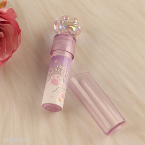 Factory price crystal cat paw lipstick eraser for school office