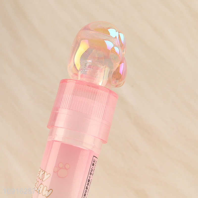 Good selling crystal cat paw lipstick eraser school students stationery