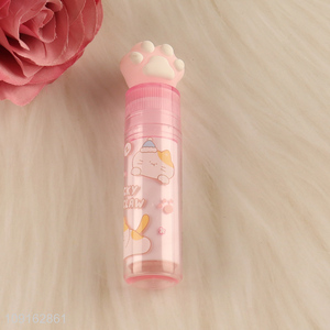 Most popular cartoon cat paw lipstick eraser for stationery