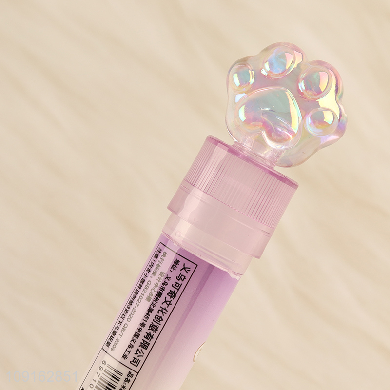 Factory price crystal cat paw lipstick eraser for school office