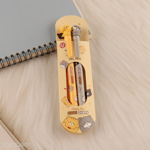 Hot selling cartoon students cat diary sharing pen gel pen