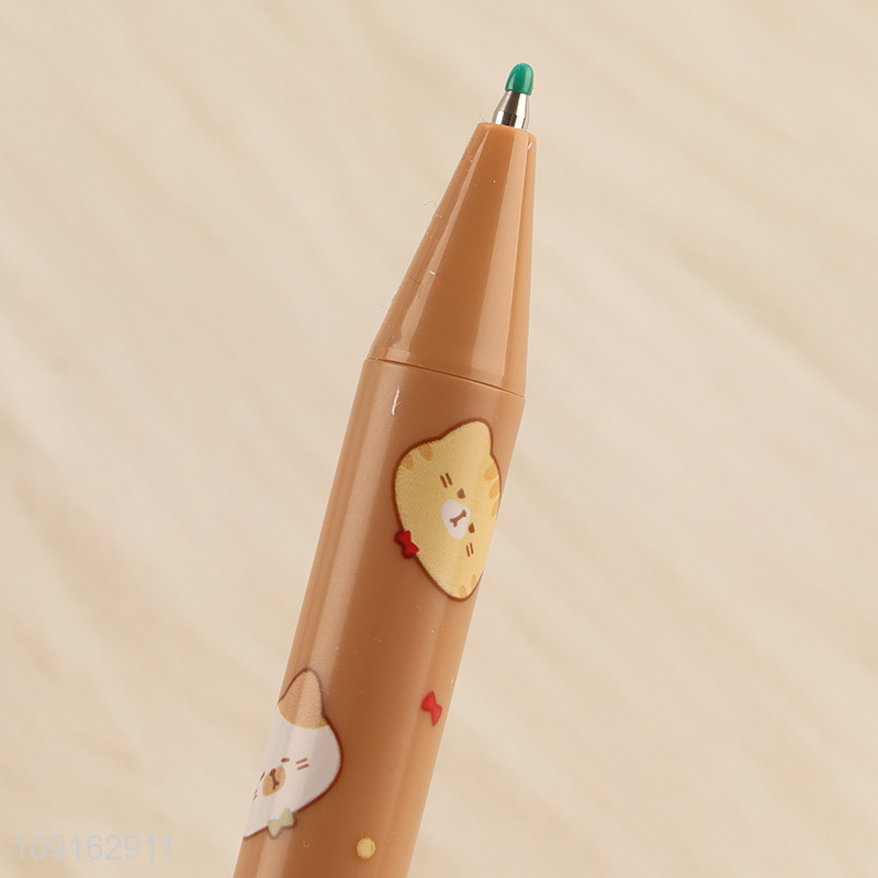 Popular products 2pcs students stationery cat diary sharing pen gel pen