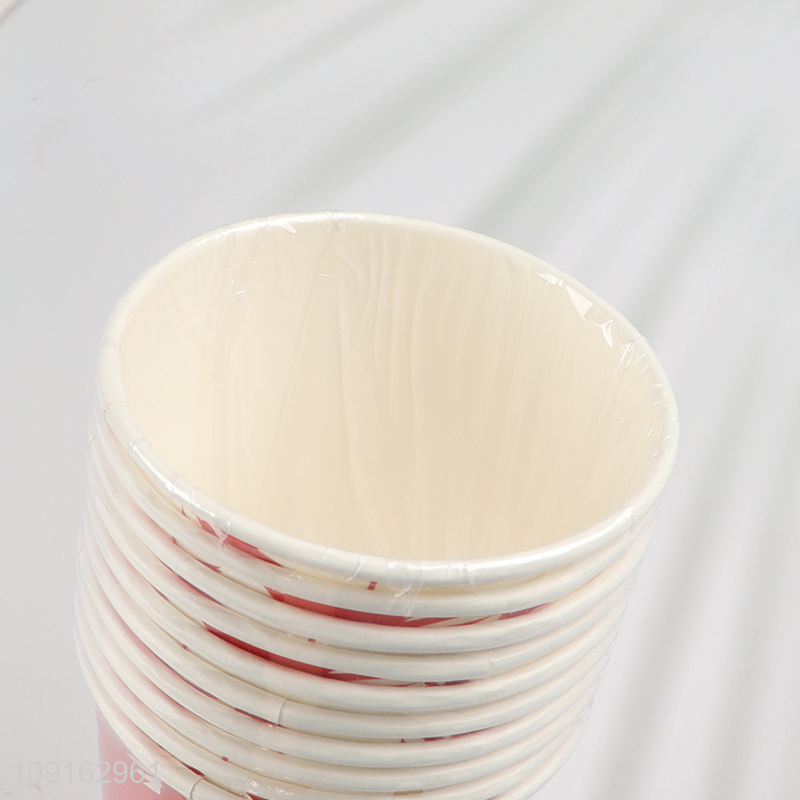 High Quality 10 Pieces 9 oz Disposable Christmas Paper Cups for Coffee Juice